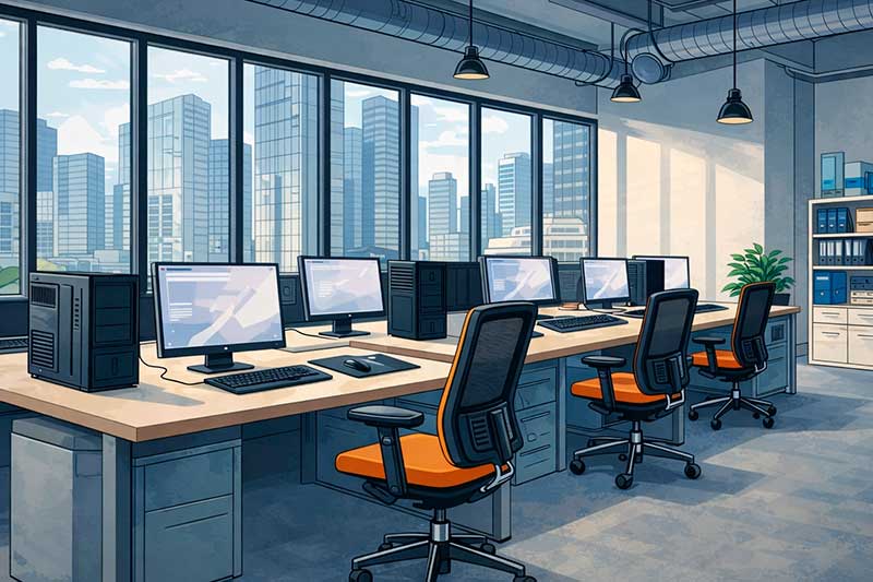 Коворкинг — зал и рабочие места (заглушка)